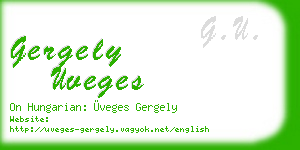 gergely uveges business card